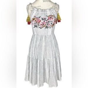 A-line embroidery detail sundress